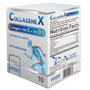 COLLAGENEX  FOR HEALTHY JOINT HAIR SKIN & NAILS ( COLLAGEN + VITAMIN C + VITAMIN D3 ) 10 SACHETS